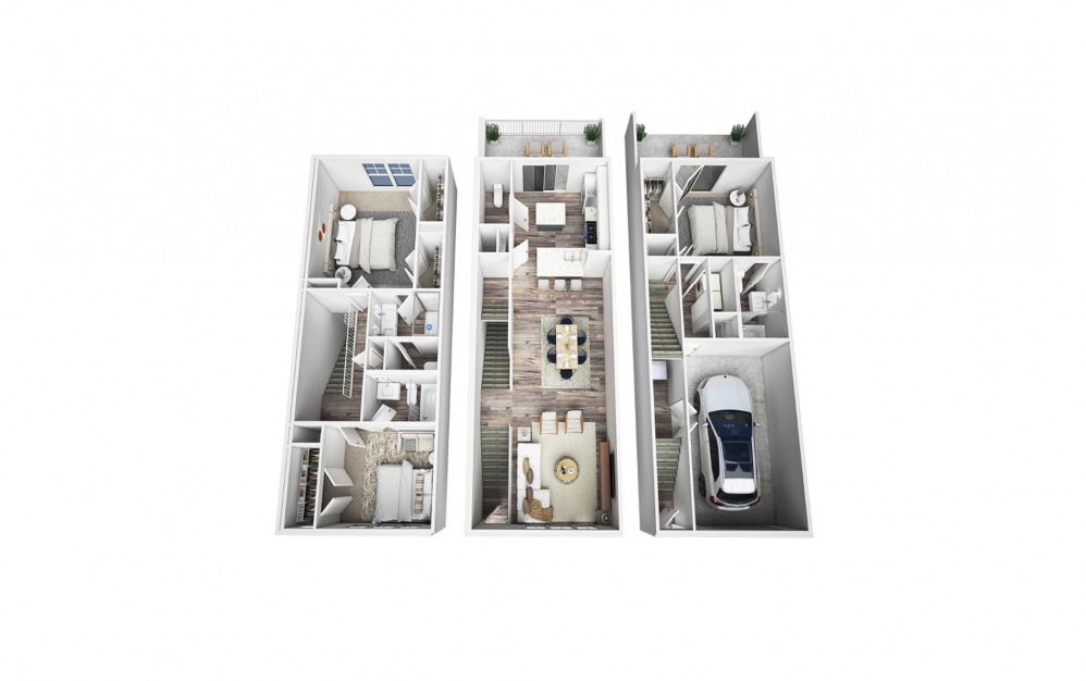 Easton - 3 bedroom floorplan layout with 3.5 baths and 1769 square feet.